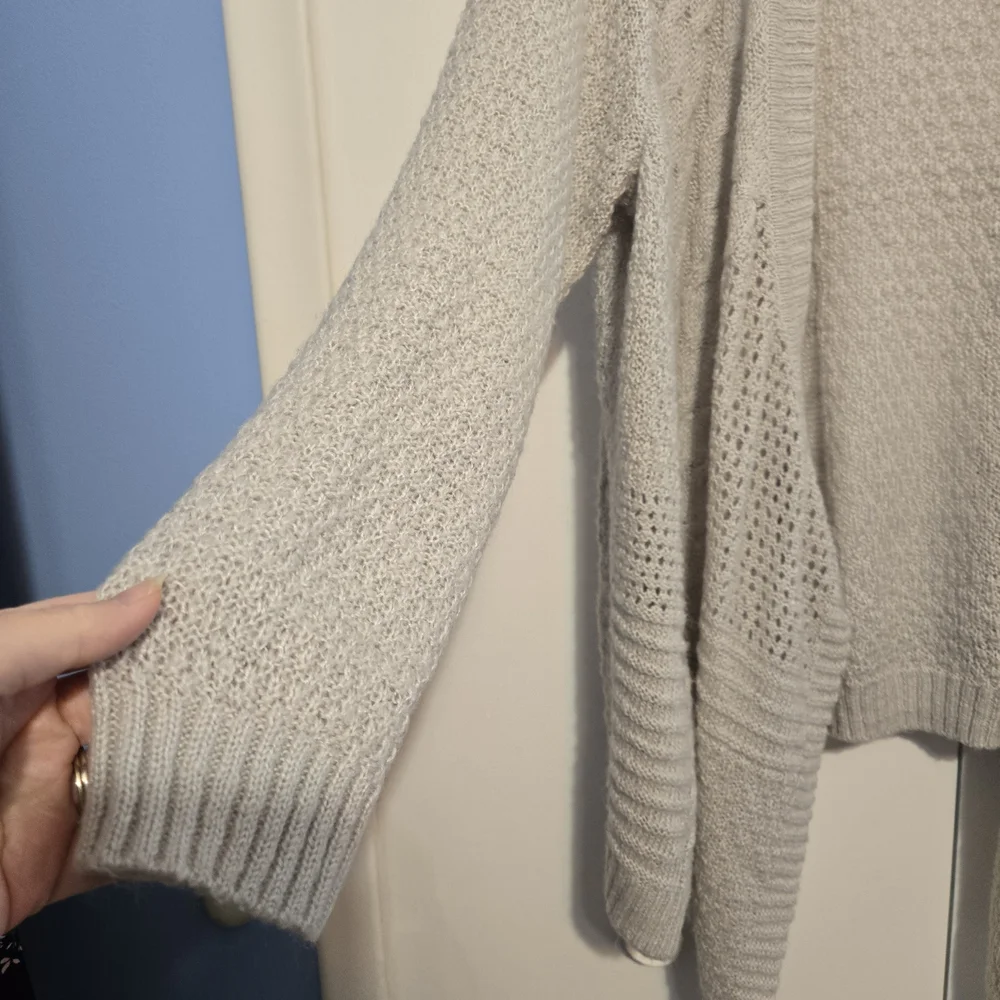 Sonoma Women's Gray Open-Front‎ Knit Cardigan- Size 1X